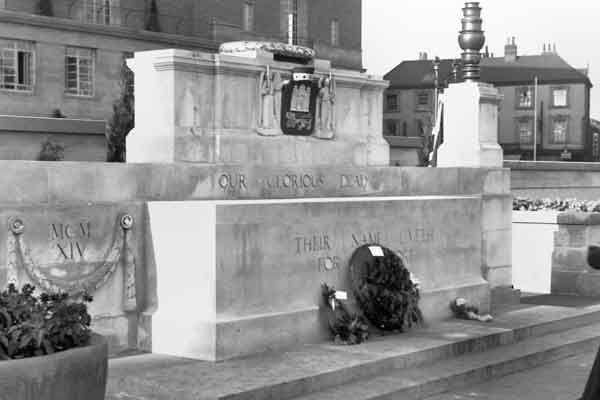 November 1938 - 
                   Lutyens War Memorial in Memorial Gardens