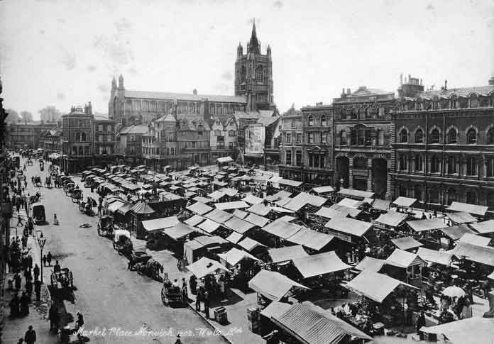 Norwich Market Place c1890