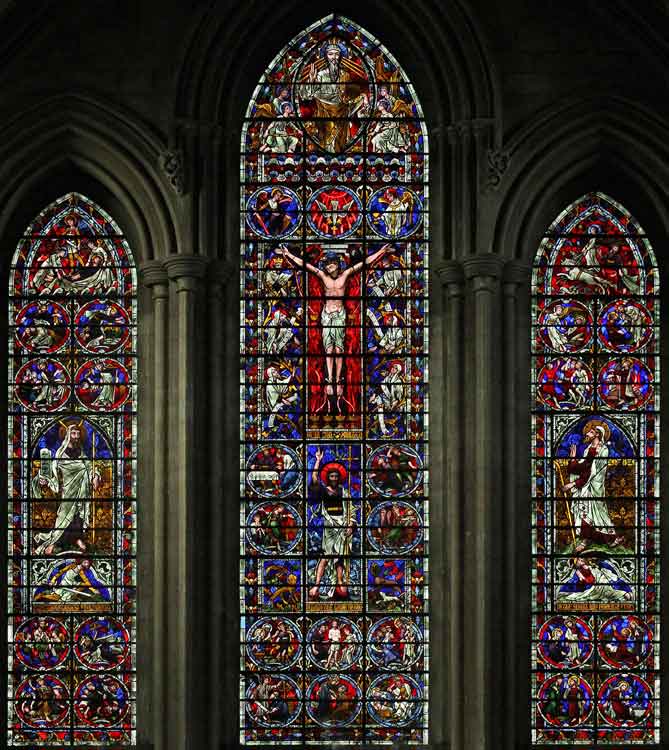 west window of Norwich Roman Catholic Cathedral