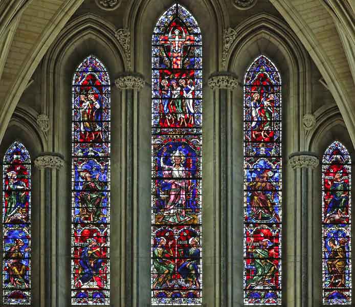 Unity Chapel Lower East window of Norwich Roman Catholic Cathedral