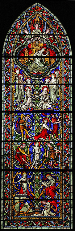 St Josephs Chapel west window of Norwich Roman Catholic Cathedral