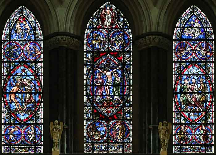 Unity Chapel Lower East window of Norwich Roman Catholic Cathedral