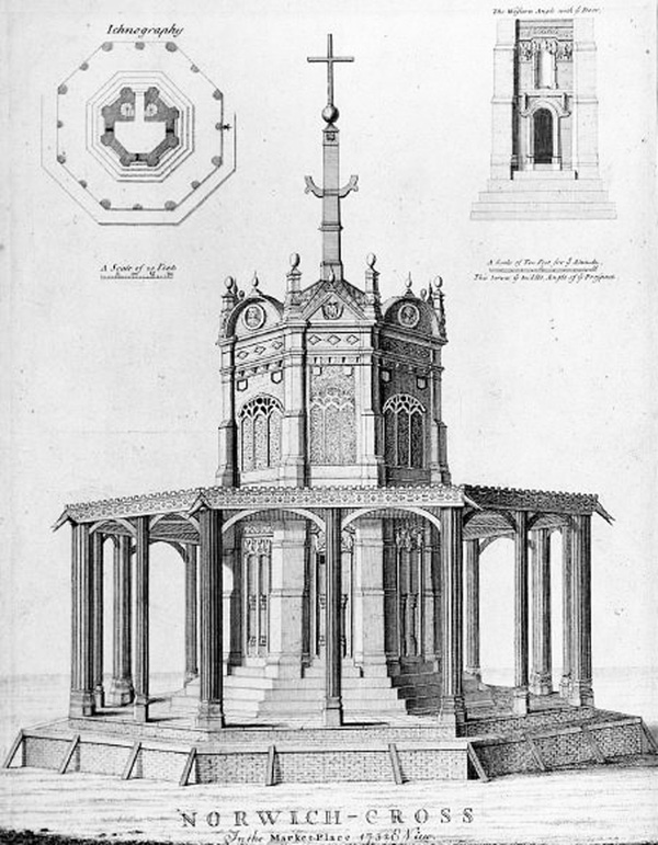 Norwich Market Cross 1734