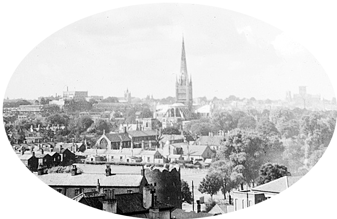 view of Norwich from St James hill