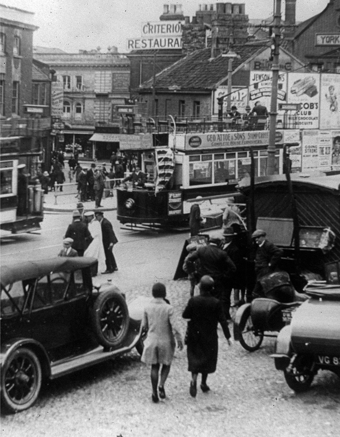 view from bottom of Timber Hill to White Lion St