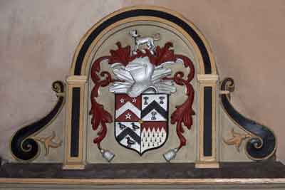 Heraldic Crest showing helmet of gentleman