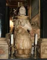 John Suckling memorial kneeling figure on side of tomb