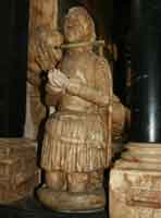 John Suckling memorial kneeling figure on side of tomb